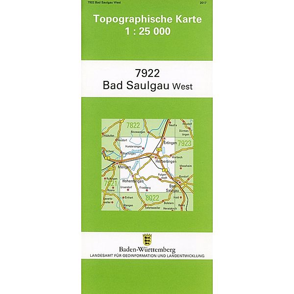 Topographische Karte Baden-Württemberg Bad Saulgau-West