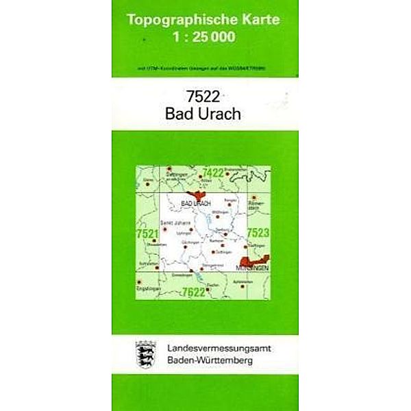 Topographische Karte Baden-Württemberg Bad Urach