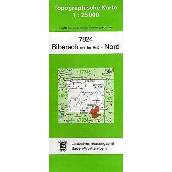 Topographische Karte Baden-Württemberg Biberach an der Riß, Nord