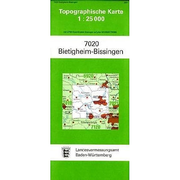 Topographische Karte Baden-Württemberg Bietigheim-Bissingen