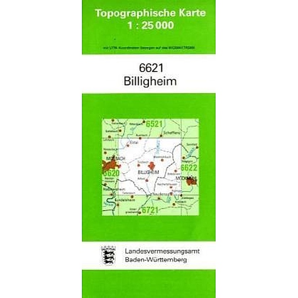 Topographische Karte Baden-Württemberg Billigheim