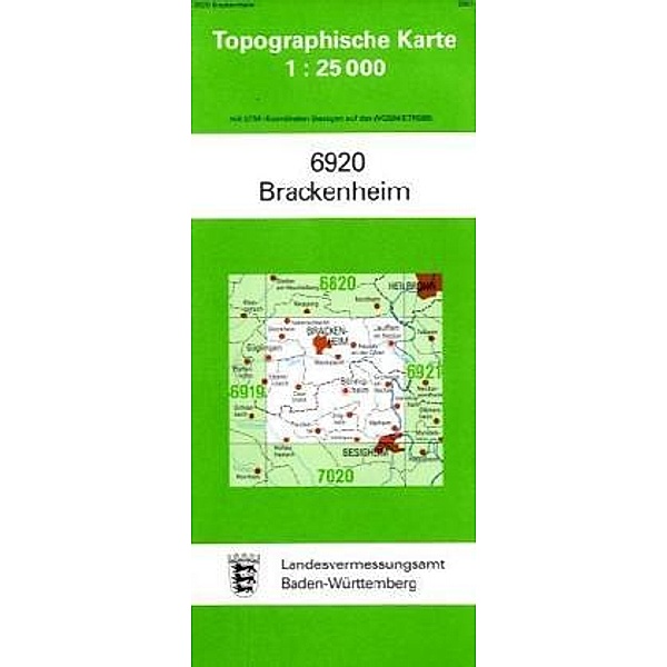Topographische Karte Baden-Württemberg Brackenheim