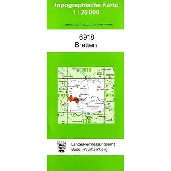Topographische Karte Baden-Württemberg Bretten