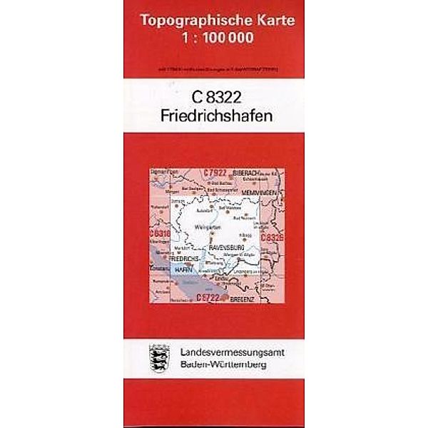 Topographische Karte Baden-Württemberg / C8322 / Topographische Karte Baden-Württemberg Friedrichshafen