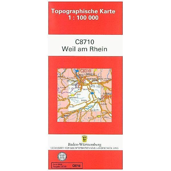 Topographische Karte Baden-Württemberg / C8710 / Topographische Karte Baden-Württemberg Weil am Rhein