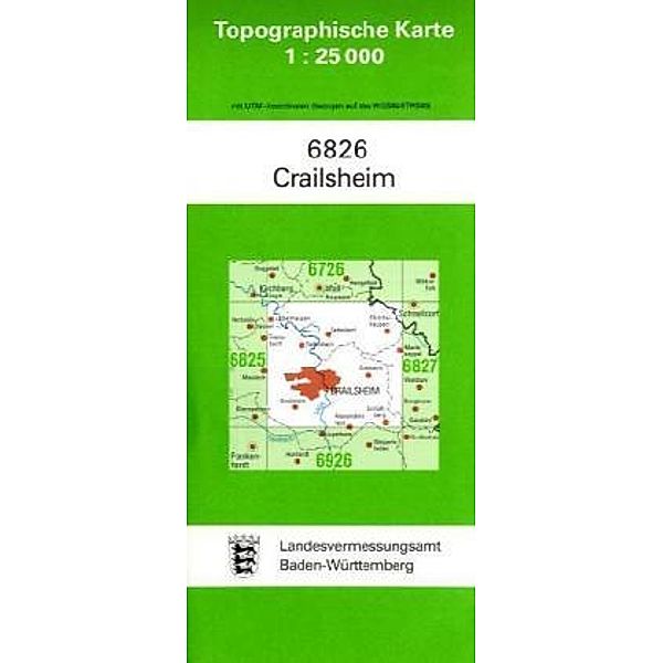 Topographische Karte Baden-Württemberg Crailsheim