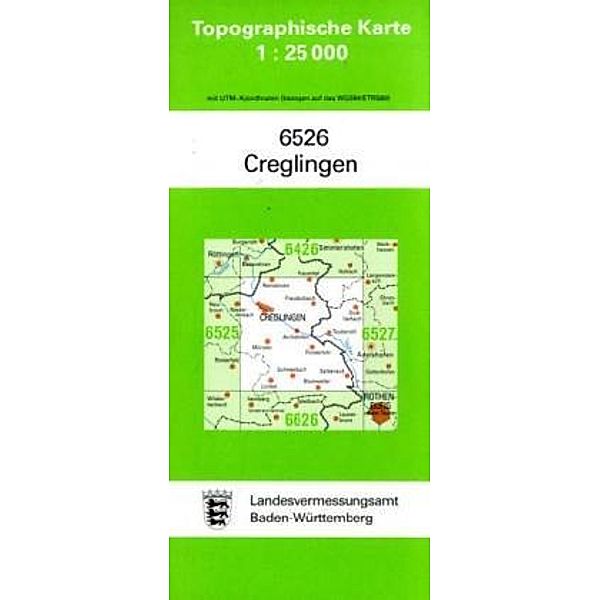 Topographische Karte Baden-Württemberg Creglingen