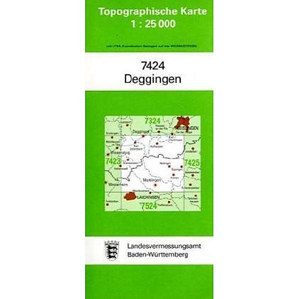 Topographische Karte Baden-Württemberg Deggingen