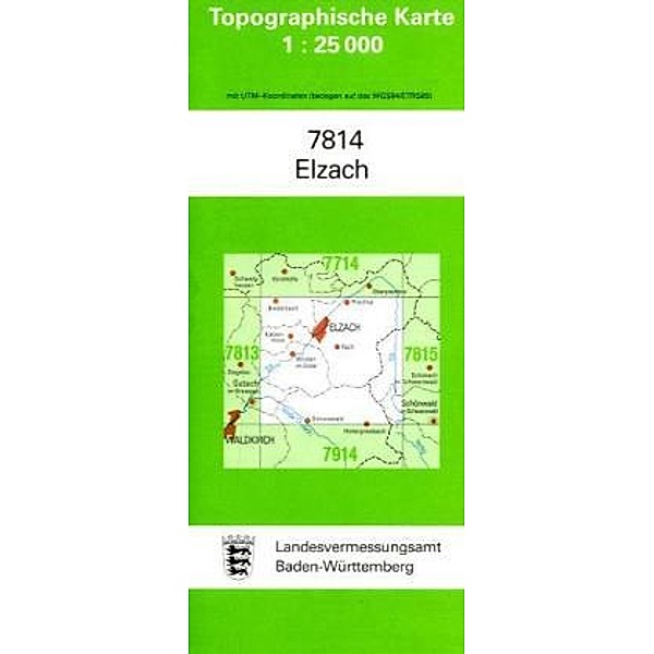 Topographische Karte Baden-Württemberg Elzach