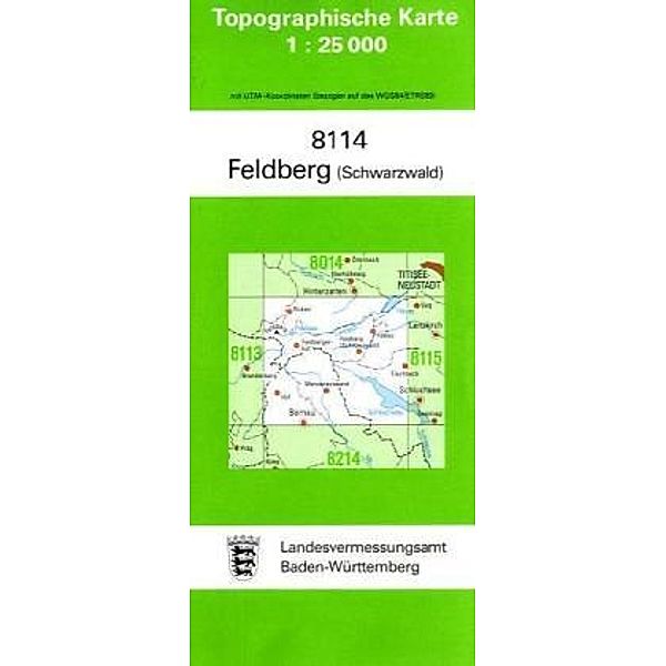 Topographische Karte Baden-Württemberg Feldberg (Schwarzwald)