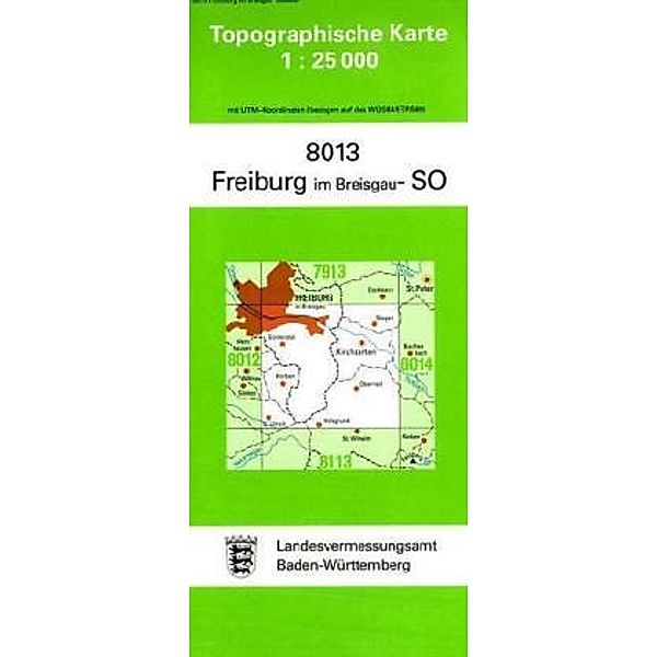 Topographische Karte Baden-Württemberg Freiburg im Breisgau, SO