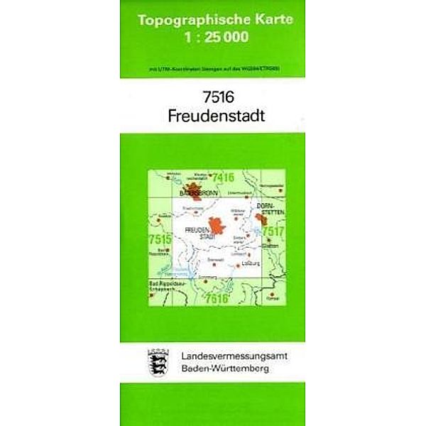 Topographische Karte Baden-Württemberg Freudenstadt