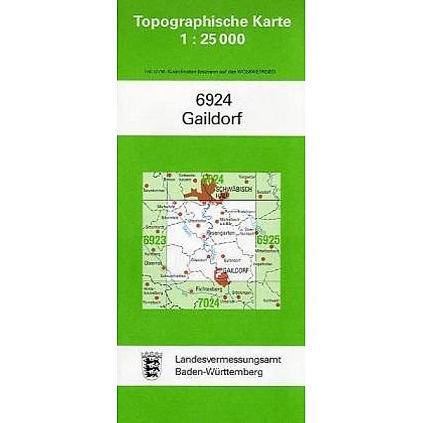 Topographische Karte Baden-Württemberg Gaildorf