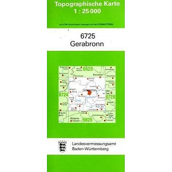 Topographische Karte Baden-Württemberg Gerabronn