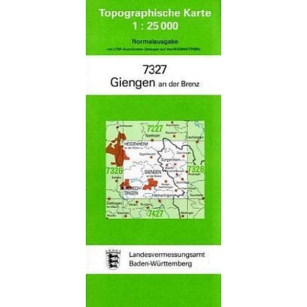 Topographische Karte Baden-Württemberg Giengen an der Brenz