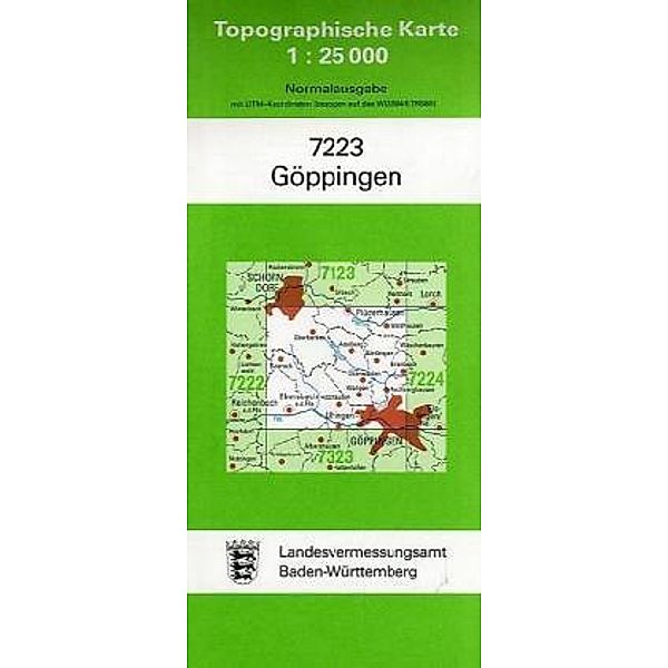 Topographische Karte Baden-Württemberg Göppingen