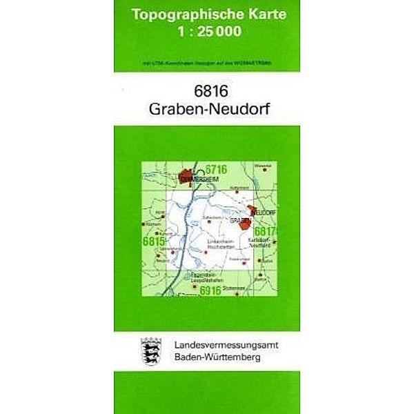 Topographische Karte Baden-Württemberg Graben-Neudorf