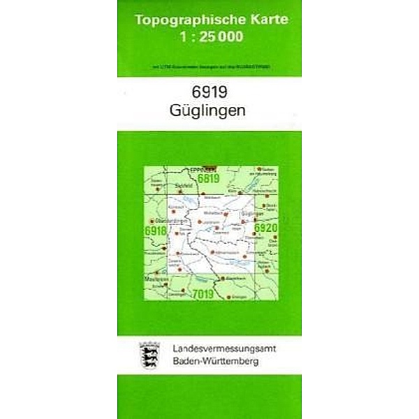 Topographische Karte Baden-Württemberg Güglingen