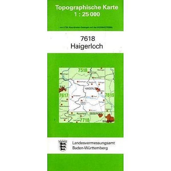 Topographische Karte Baden-Württemberg Haigerloch