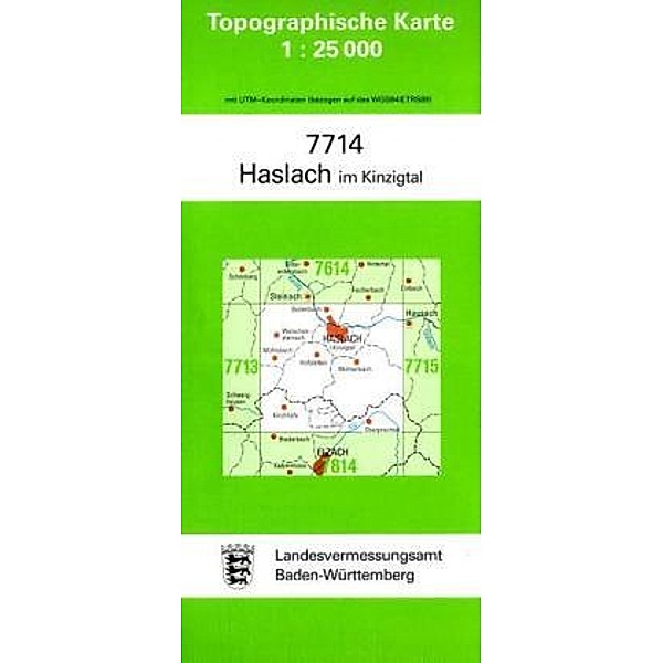 Topographische Karte Baden-Württemberg Haslach im Kinzigtal
