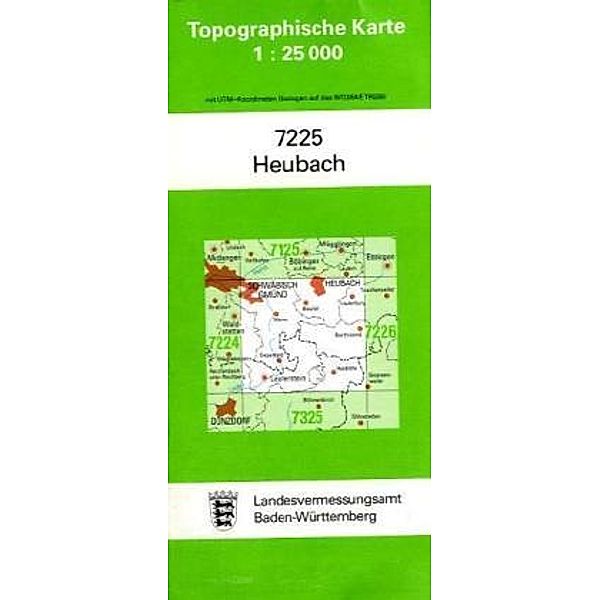 Topographische Karte Baden-Württemberg Heubach