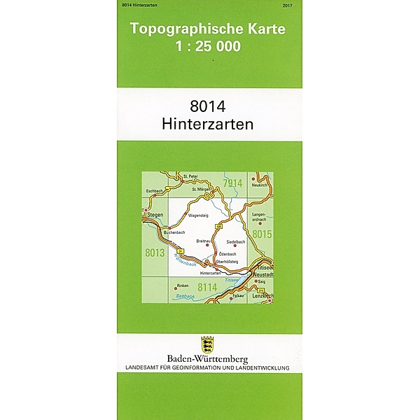 Topographische Karte Baden-Württemberg Hinterzarten