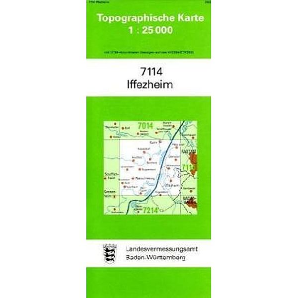 Topographische Karte Baden-Württemberg Iffezheim