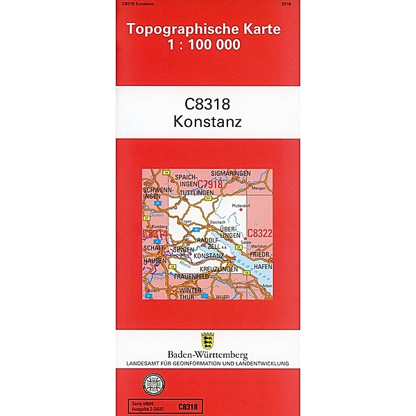 Topographische Karte Baden-Württemberg Konstanz
