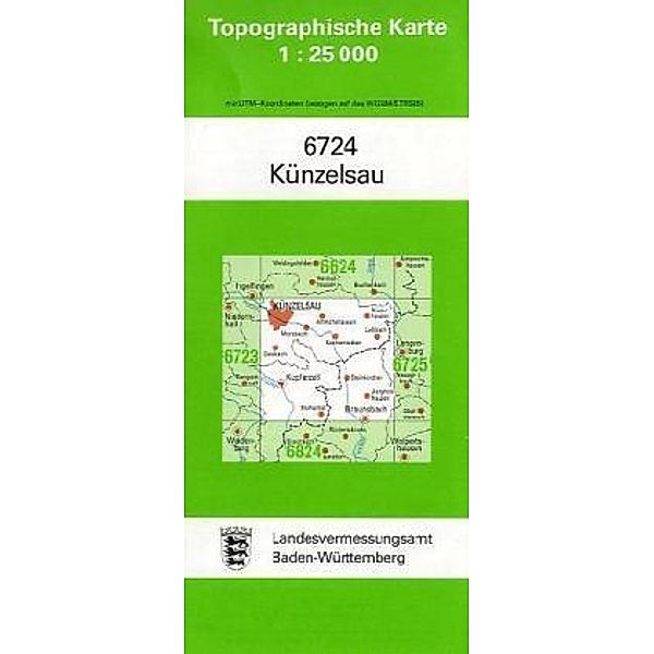 Topographische Karte Baden-Württemberg Künzelsau