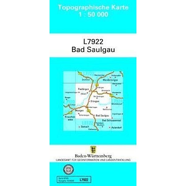 Topographische Karte Baden-Württemberg / L7922 / Topographische Karte Baden-Württemberg Bad Saulgau