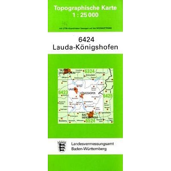Topographische Karte Baden-Württemberg Lauda-Königshofen
