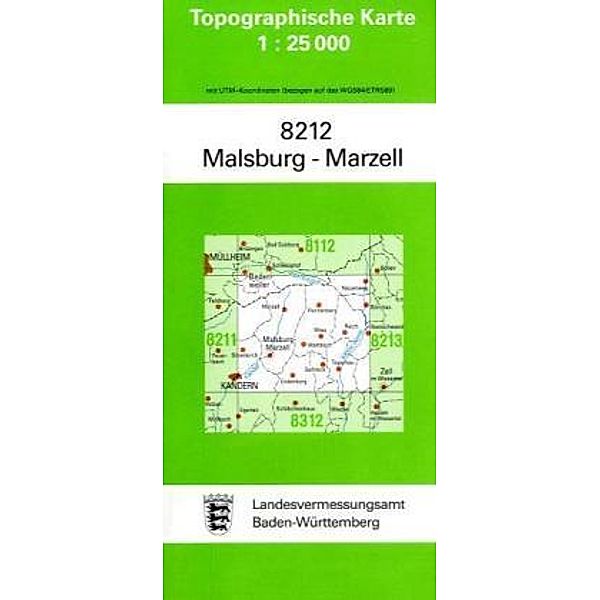 Topographische Karte Baden-Württemberg Malsburg-Marzell