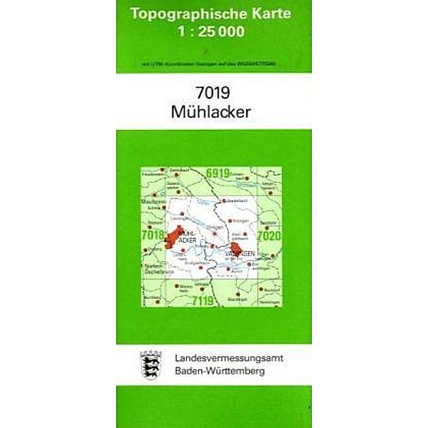 Topographische Karte Baden-Württemberg Mühlacker