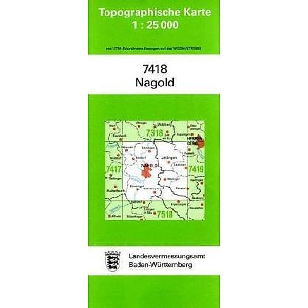 Topographische Karte Baden-Württemberg Nagold