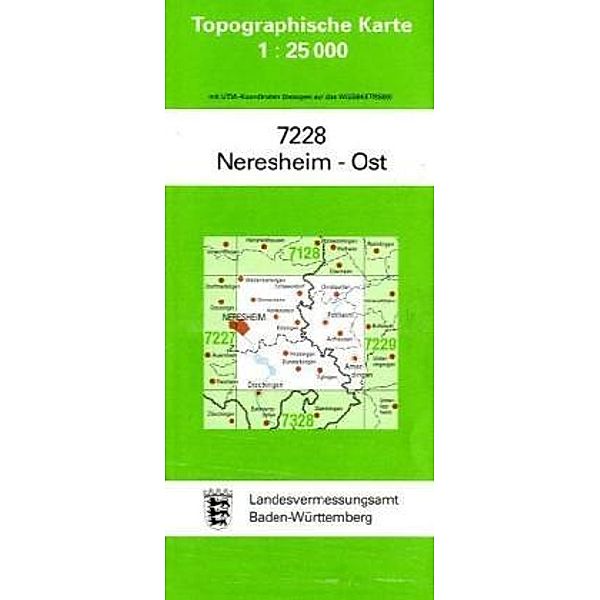 Topographische Karte Baden-Württemberg Neresheim-Ost