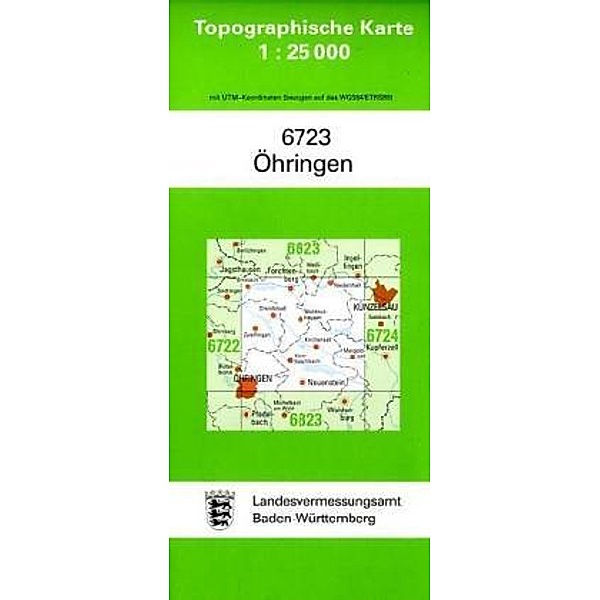 Topographische Karte Baden-Württemberg Öhringen