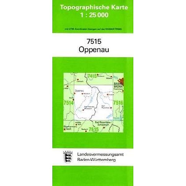 Topographische Karte Baden-Württemberg Oppenau