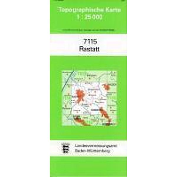 Topographische Karte Baden-Württemberg Rastatt