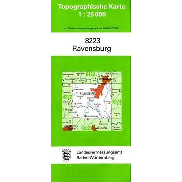 Topographische Karte Baden-Württemberg Ravensburg