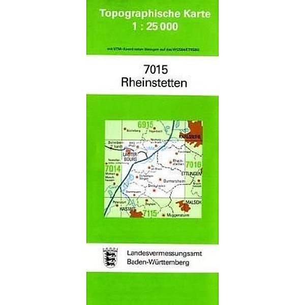 Topographische Karte Baden-Württemberg Rheinstetten