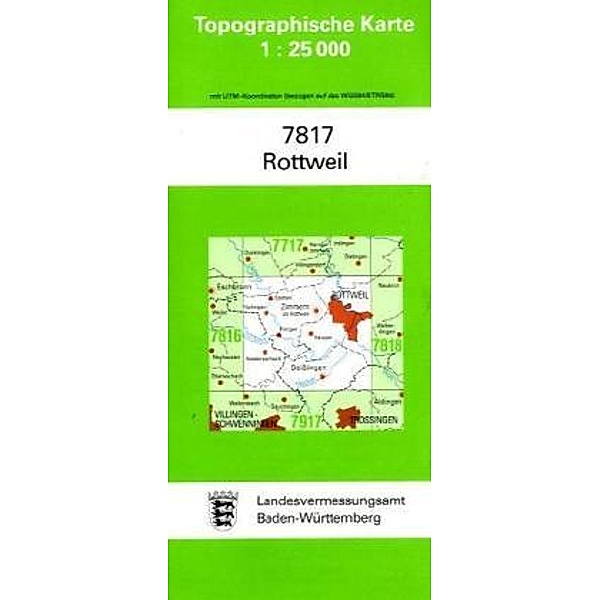 Topographische Karte Baden-Württemberg Rottweil
