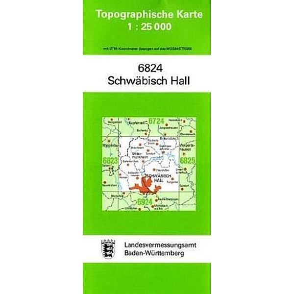 Topographische Karte Baden-Württemberg Schwäbisch Hall