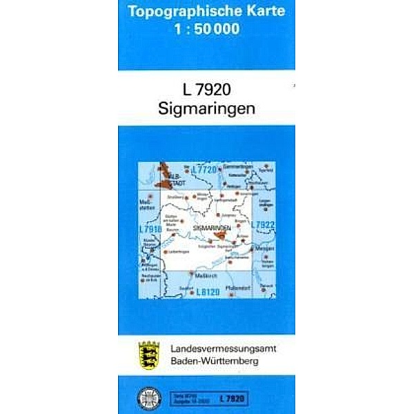 Topographische Karte Baden-Württemberg Sigmaringen