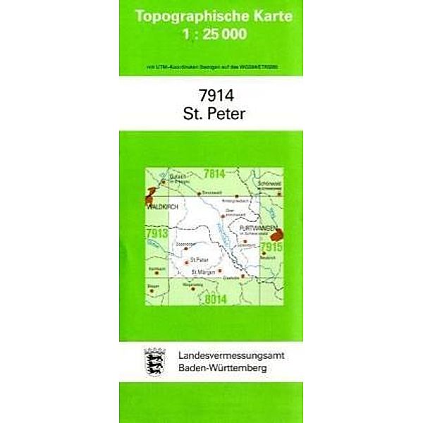 Topographische Karte Baden-Württemberg St. Peter