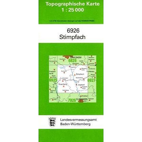 Topographische Karte Baden-Württemberg Stimpfach