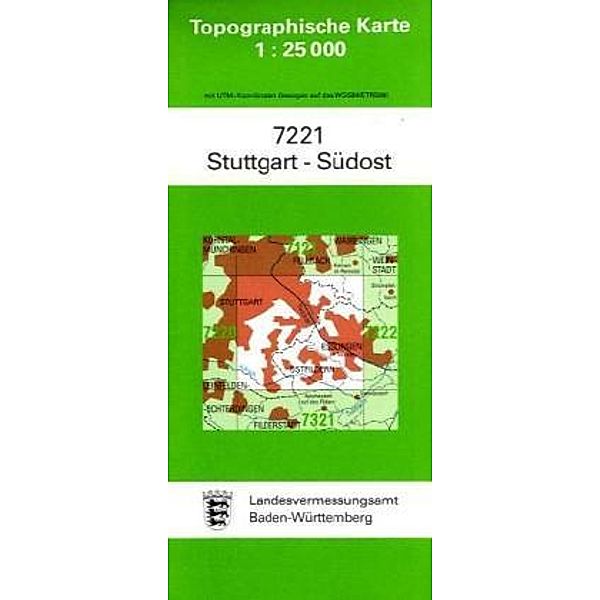 Topographische Karte Baden-Württemberg Stuttgart-Südost