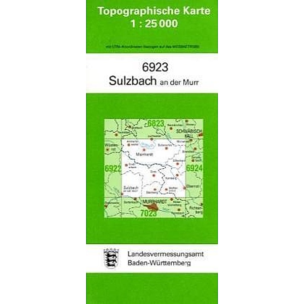 Topographische Karte Baden-Württemberg Sulzbach an der Murr