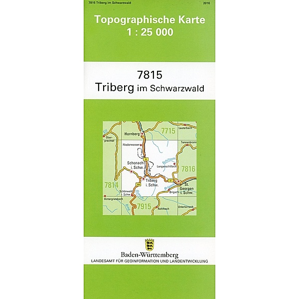 Topographische Karte Baden-Württemberg Triberg im Schwarzwald