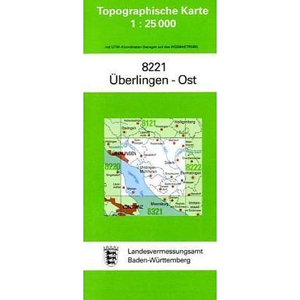 Topographische Karte Baden-Württemberg Überlingen-Ost