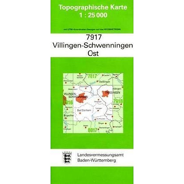Topographische Karte Baden-Württemberg Villingen-Schwenningen, Ost